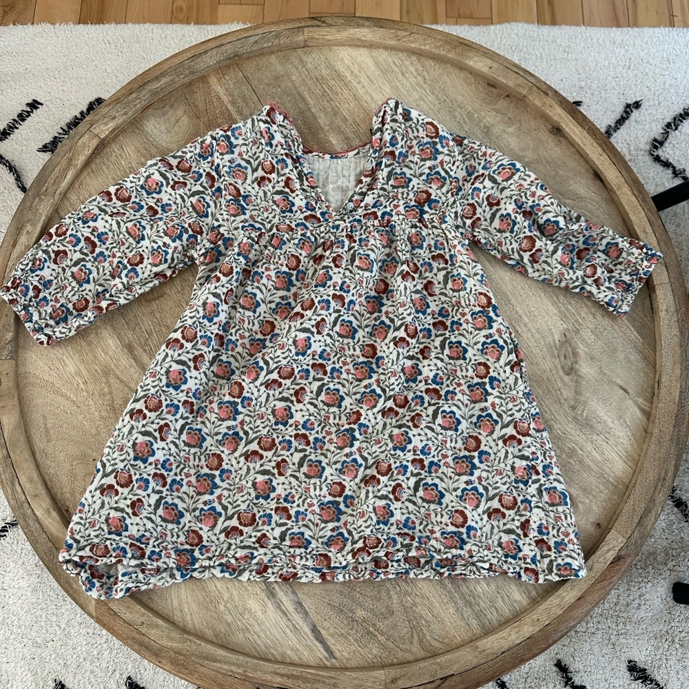 Bohneur Du Jour Gauze Floral Long Sleeve Dress, Size 4